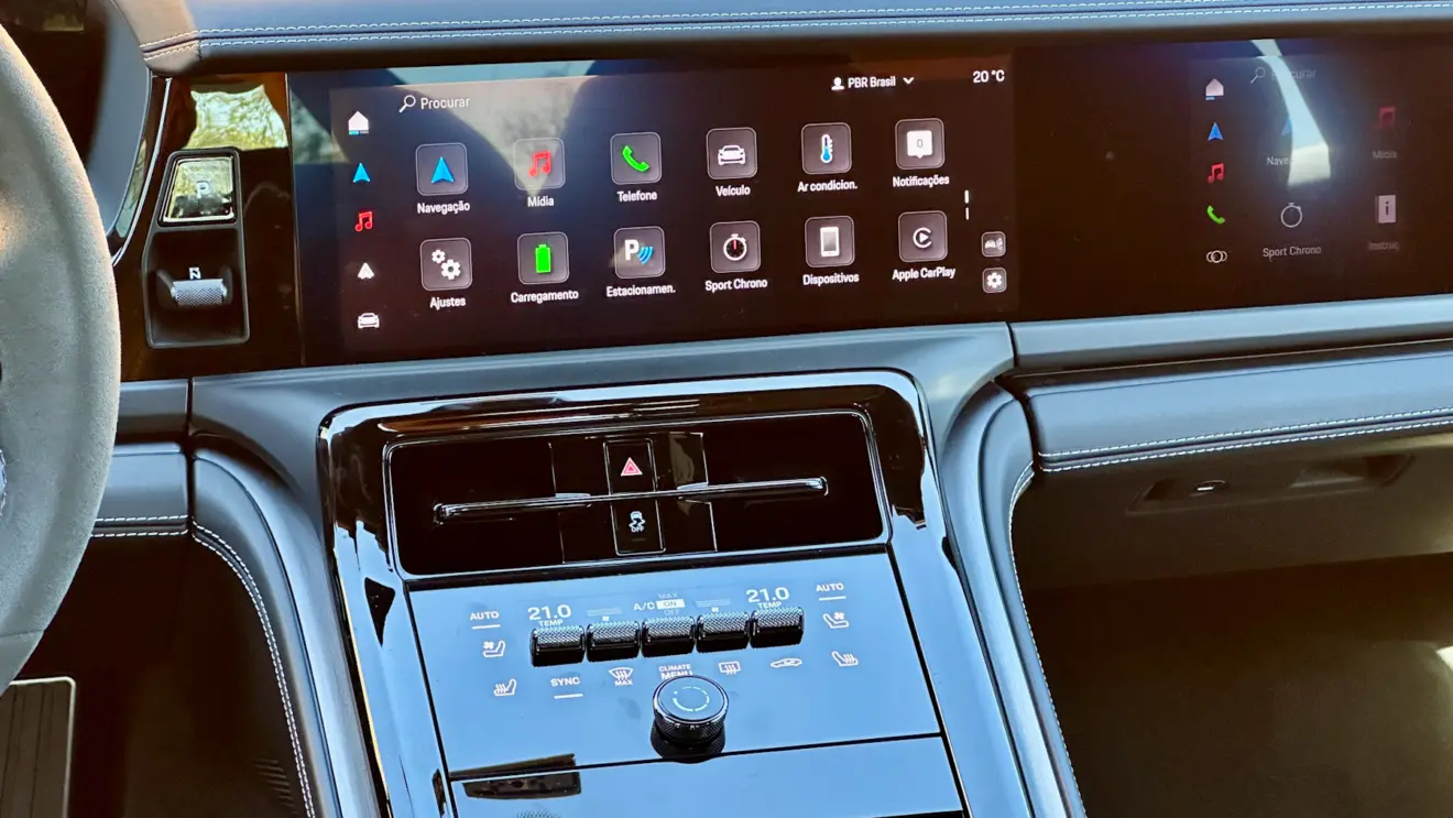 central multimídia Porsche panamera