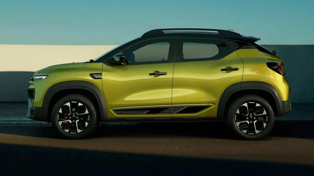 Renault Kiger 2026 amarelo de lateral