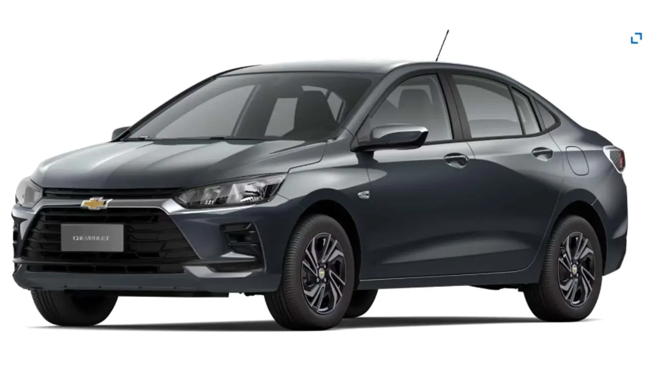 Chevrolet Onix Plus Sem Nome manual 2026 cinza e visto de lado