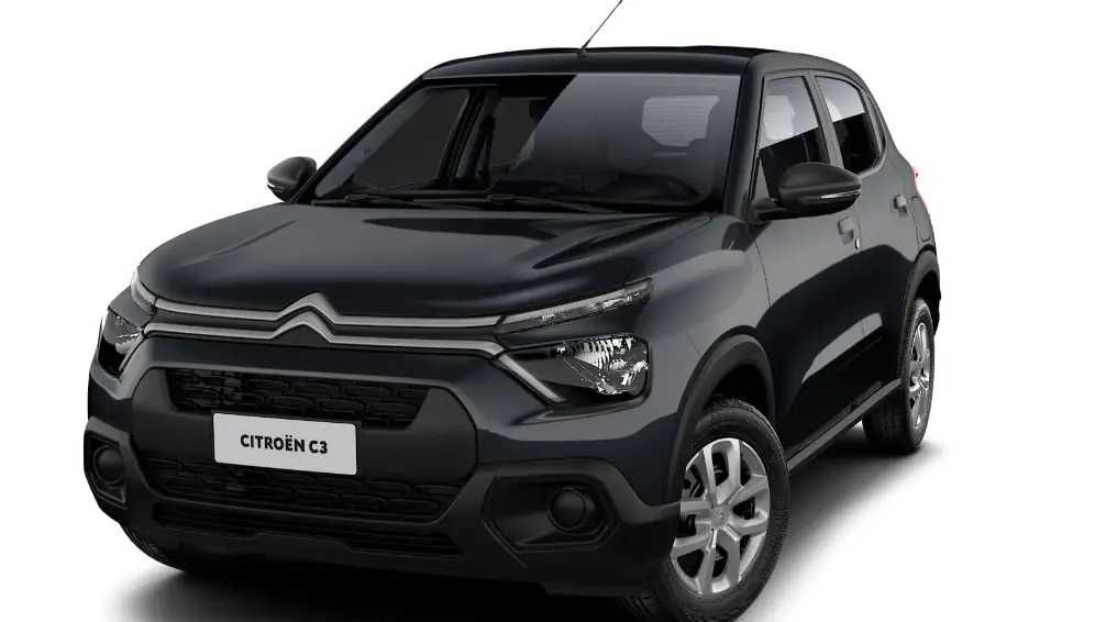 Citroën C3 Live preto visto de frente