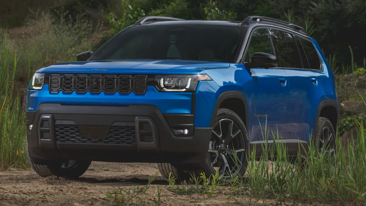 Jeep Cherokee 2026 overland azul de frente