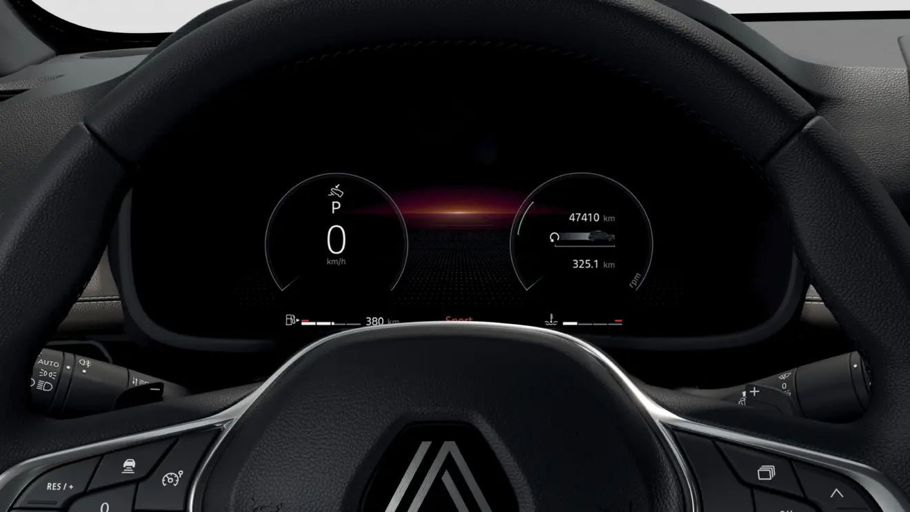 Painel de instrumentos ligado do Renault Kardian 2026