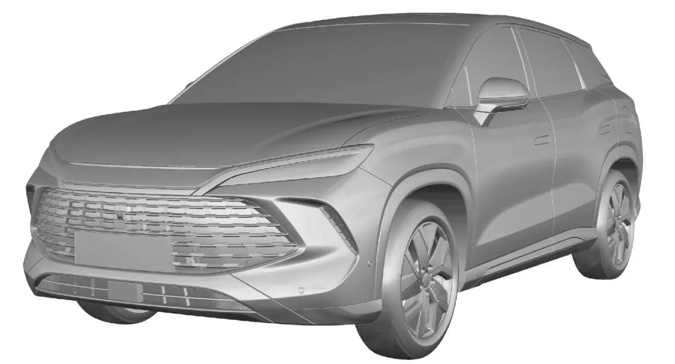 Patente do BYD Song Pro de frente