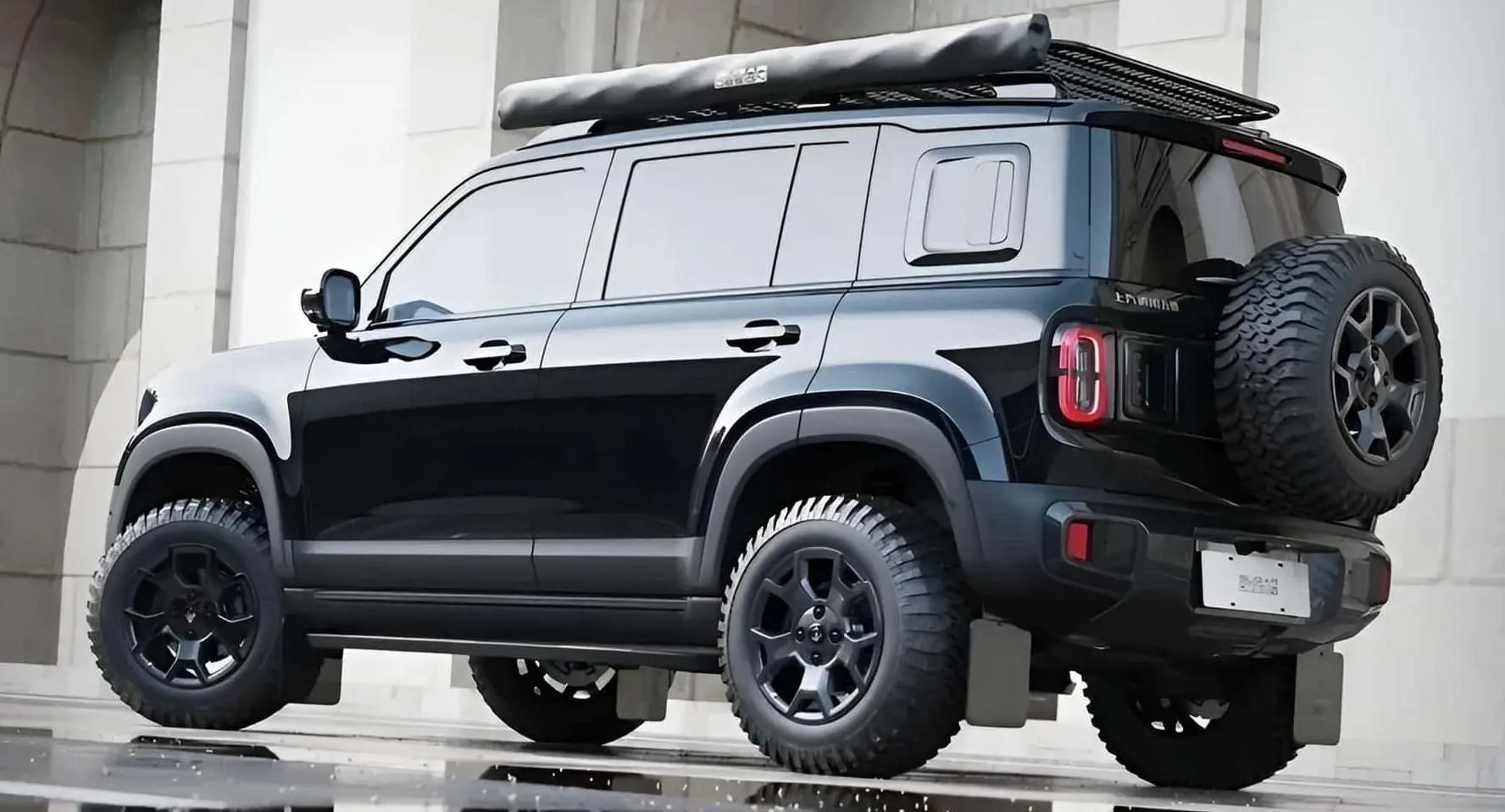 Kits de personalização do elétrico Baojun Yep Plus parado de traseira