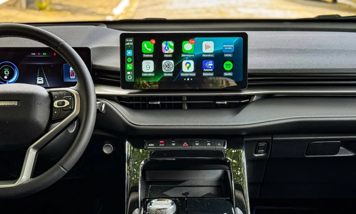 Painel central do GWM Haval H6 One