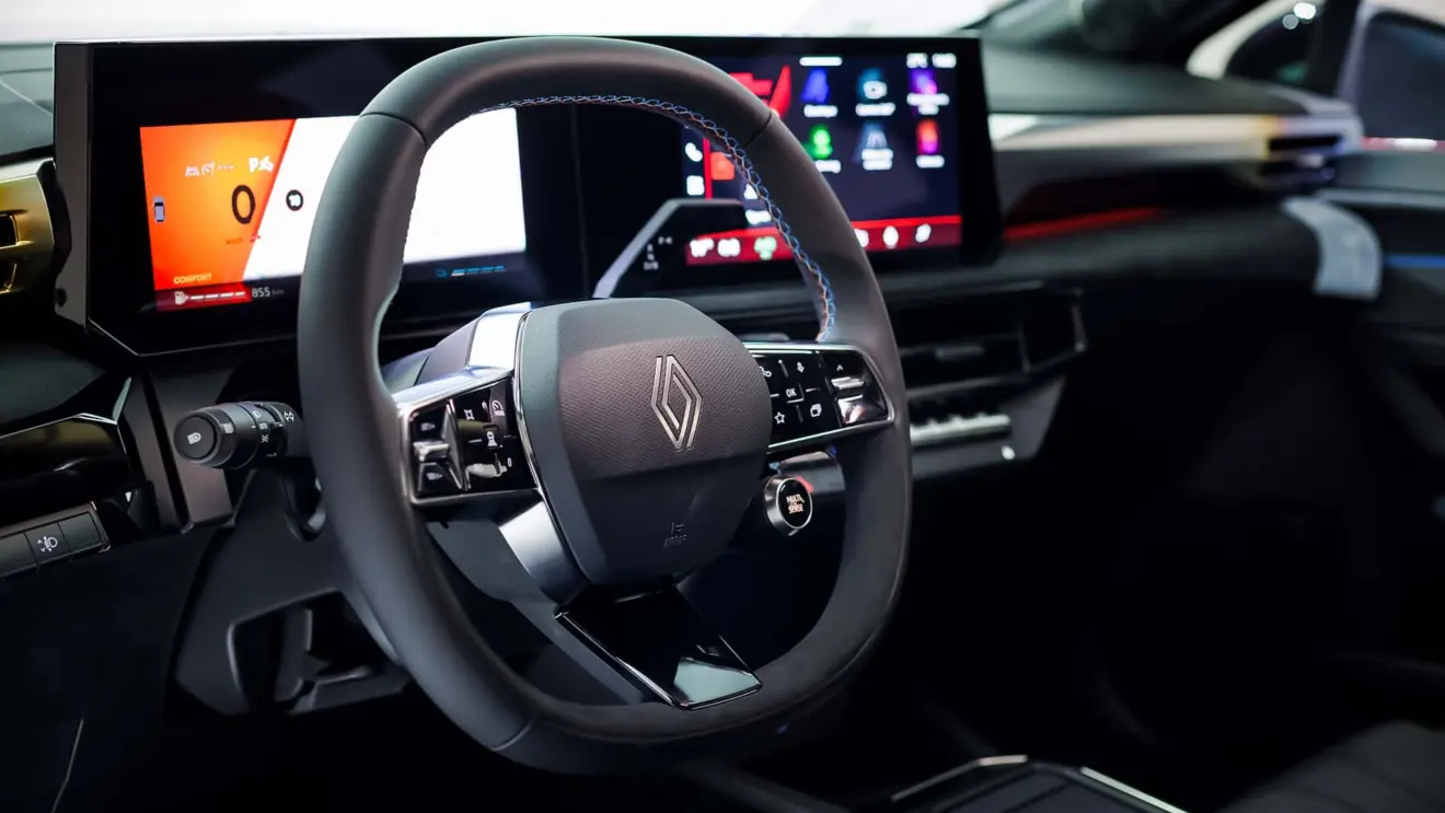 Interior do Grade frontal do Renault Clio 2026 de sexta geração