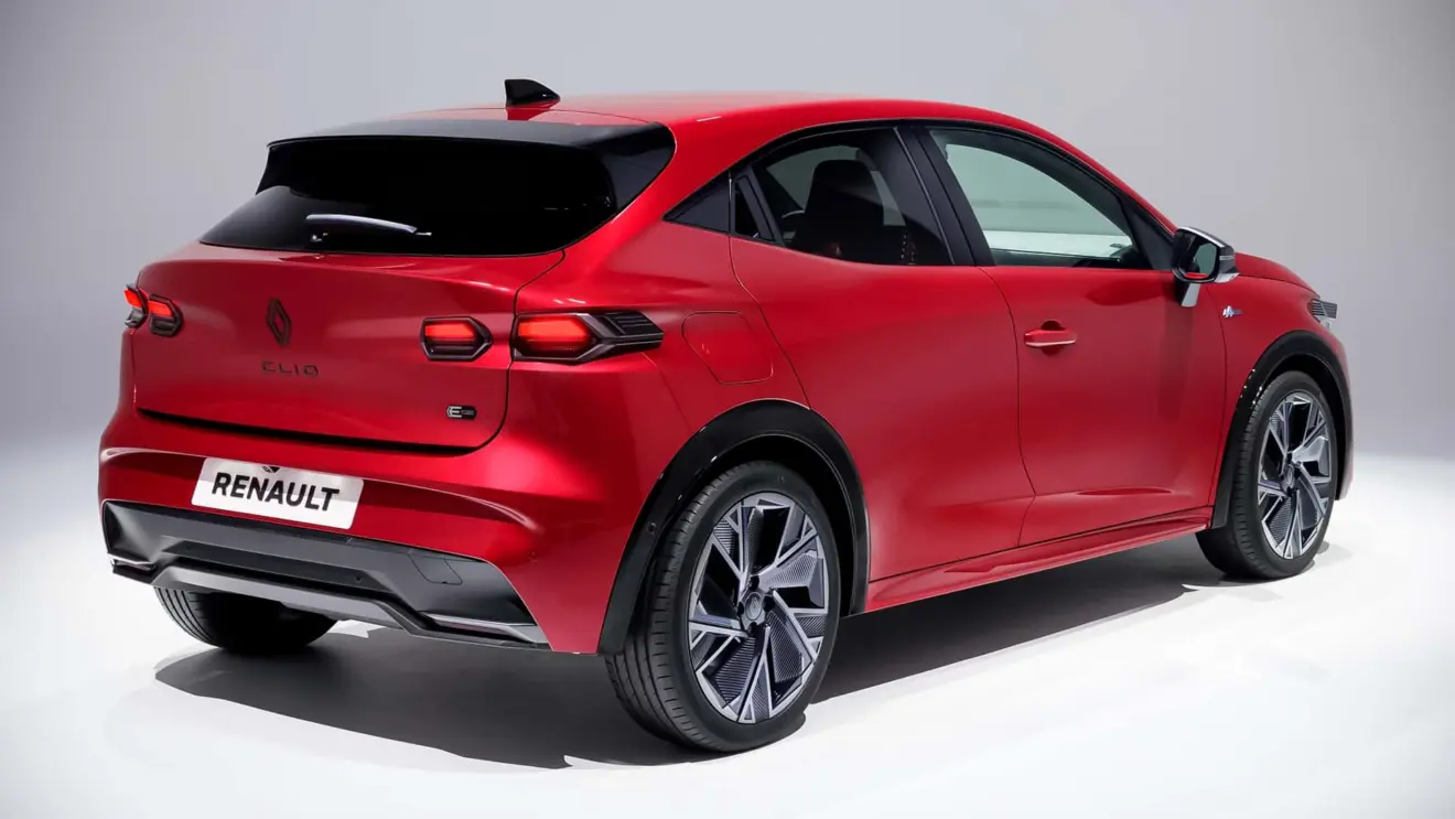 Renault Clio 2026 de sexta geração vermelho estático