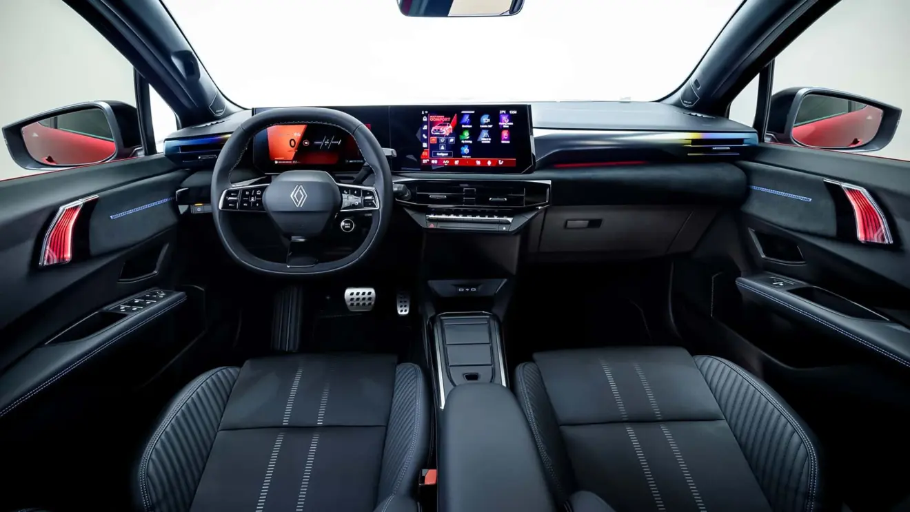 Interior do Grade frontal do Renault Clio 2026 de sexta geração