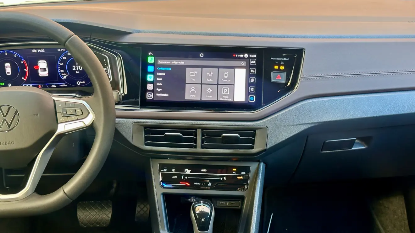 central multimídia volkswagen virtus highline